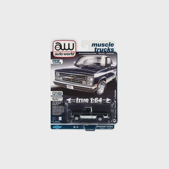 Autoworld Authentic 2021 R5 A 1985 Chevy Silverado 10 Fleetside