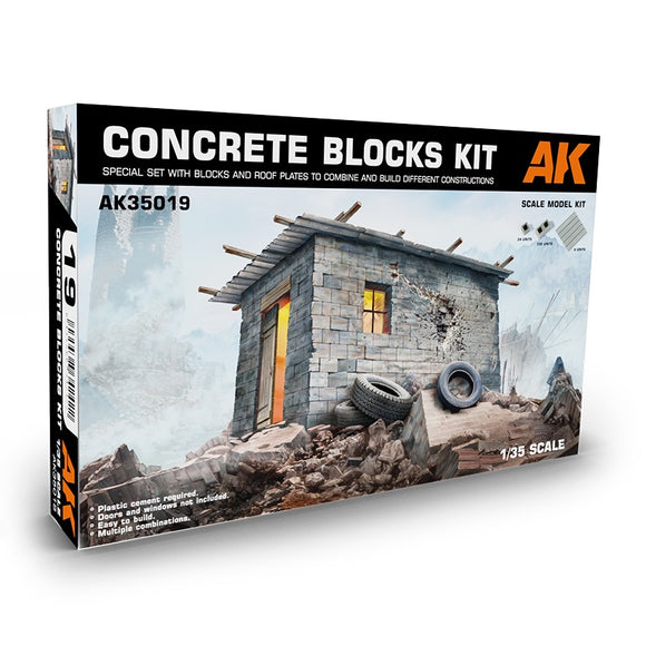 AK-Interactive AK35019 Concrete Blocks Kit - 1/35