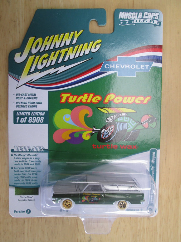 Johnny Lightning 1965 Chevy Chevelle Wagon Turtle Wax - CHASE