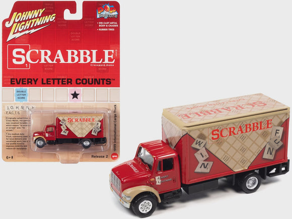 Johnny Lightning Pop Culture 1999 International Cargo Truck - Scrabble