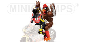 Minichamps 312980146 Valentino Rossi Figure with Chicken - GP250 Barcelona 1998