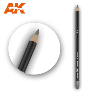 AK-Interactive AK10035 Watercolor Weathering Pencil - Dark Aluminium