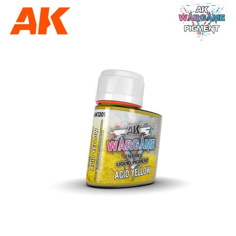AK-Interactive AK1201 Wargame Liquid Enamel Pigment – Acid Yellow 35ml