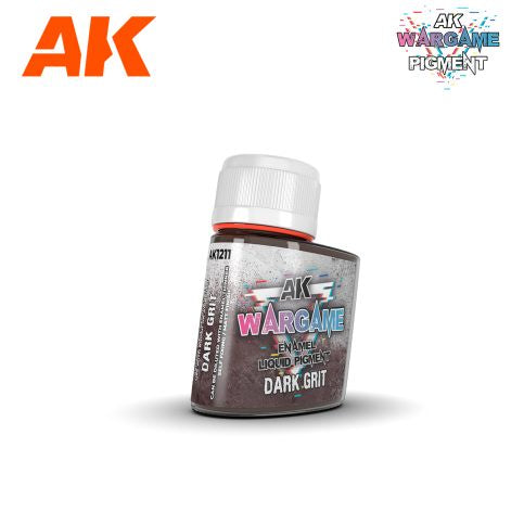 AK-Interactive AK1211 Wargame Liquid Enamel Pigment – Dark Grit 35ml