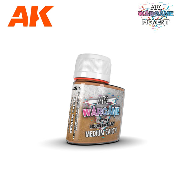 AK-Interactive AK1214 Wargame Liquid Enamel Pigment – Medium Earth 35ml