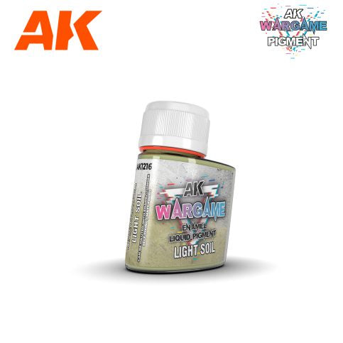 AK-Interactive AK1216 Wargame Liquid Enamel Pigment – Light Soil 35ml