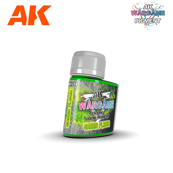 AK-Interactive AK1236 Green Fluoro Wargame Liquid Pigment - 35ml