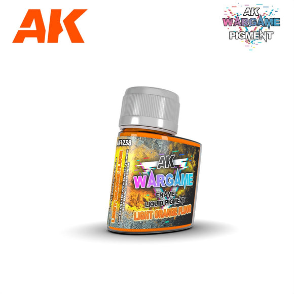 AK-Interactive AK1238 Light Orange Fluoro Wargame Liquid Pigment - 35ml