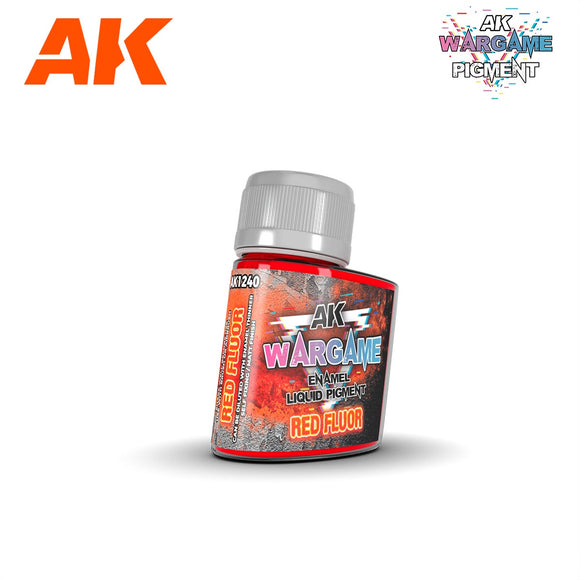 AK-Interactive AK1240 Red Fluoro Wargame Liquid Pigment - 35ml