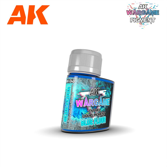 AK-Interactive AK1243 Blue Fluoro Wargame Liquid Pigment - 35ml