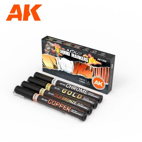 AK-Interactive AK1300 Metallic Markers