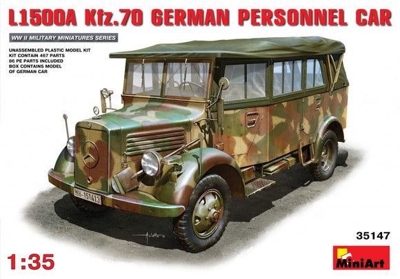 Miniart 35147 German Personnel Car Kfz.70 L1500A