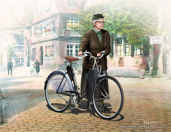 Master Box MB35166 Frau Muller. Woman & Bicycle, Europe, WWII