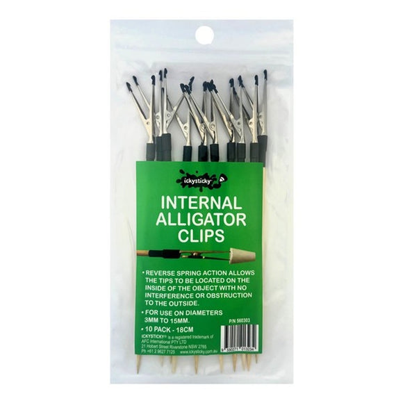 Ickysticky 560303 Internal Alligator Clips 10pk
