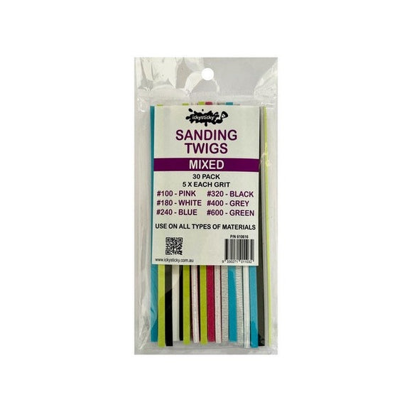 Ickysticky 610616 Sanding Twigs Mixed 30pk
