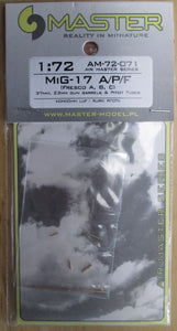Master AM72071 MiG-17 A/P/F 37mm,23mm Gun Barrels & Pitot Tubes - 1/72