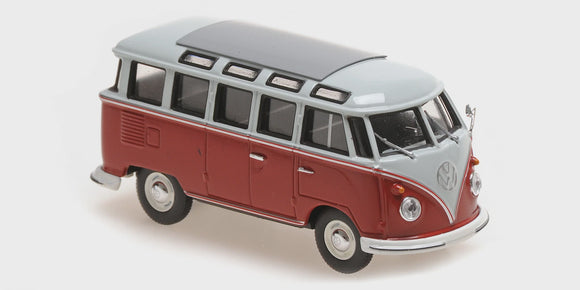 Maxichamps Volkswagen Samba Bus 1961 Grey/Red