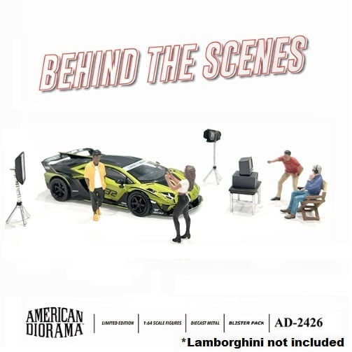 American Diorama 2426 Figure Set: Behind the Scenes (Include 4 figures & 6 accessories)