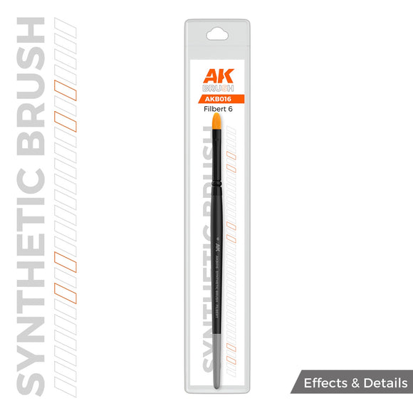 AK-Interactive AKB016 Synthetic Brush - Filbert 6
