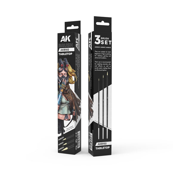 AK-Interactive AKB102 Tabletop Synthetic Brushes Set