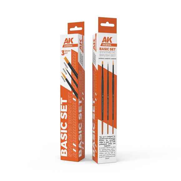 AK-Interactive AKB104 Tabletop Basic Brushes Set