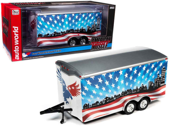 Auto World AMM1300 Enclosed Trailer - Bold & Brave
