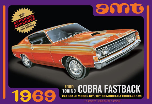 AMT 1217 1969 Ford Torino Cobra Fastback – 1/25