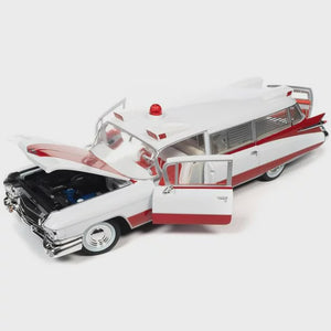 Auto World AW302 1959 Cadillac EIDorado Ambulance White/Red