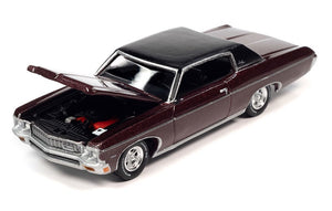 Auto World 1970 Chevy Impala Lowrider - Black Cherry w/ Blk Vinyl Roof