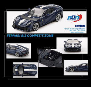 BBR 64011 Ferrari 812 Competizione Blu Tour de France
