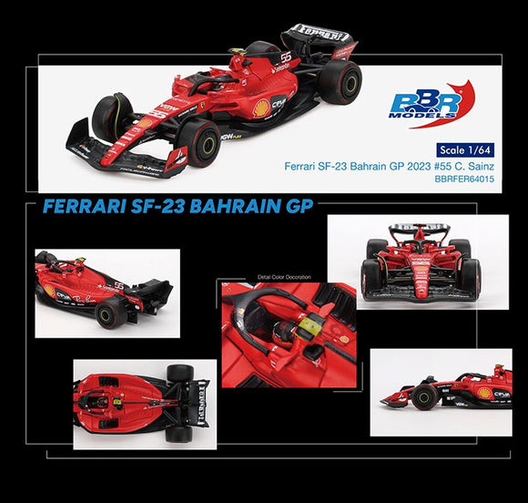 BBR 64015 Ferrari SF23 #55 C. Sainz 2023 Bahrain GP
