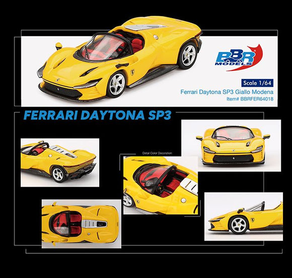 BBR 64018 Ferrari Daytona SP3 Giallo Modena
