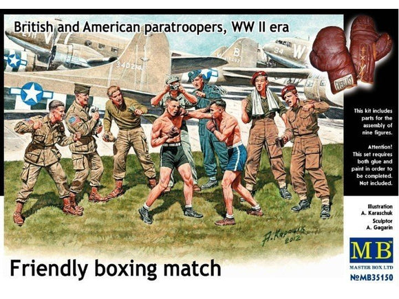 Master Box 35150 Friendly Boxing Match - British & American Paratroopers WWII