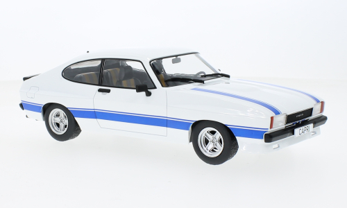 Model Car Group 18347 Ford Capri Mk II X-Pack 1975 White/Blue