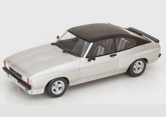 Model Car Group 18349 Ford Capri Mk II X-Pack 1975 Silver w/Matt Black Roof RHD