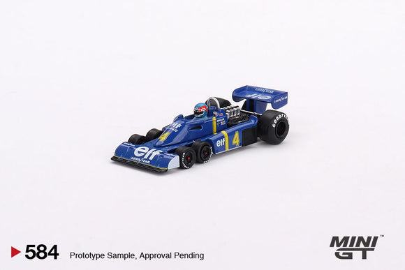 Mini GT 584 Tyrrell P34 #4 Patrick Depailler 1976 Swedish GP 2nd Place