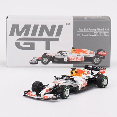 Mini GT 680 Red Bull Racing RB16B #33 Max Verstappen Turkish GP 2021 2nd