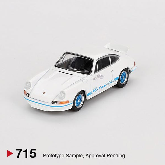 Mini GT 715 Porsche 911 Carrera RS 2.7 Grand Prix White with Blue Livery