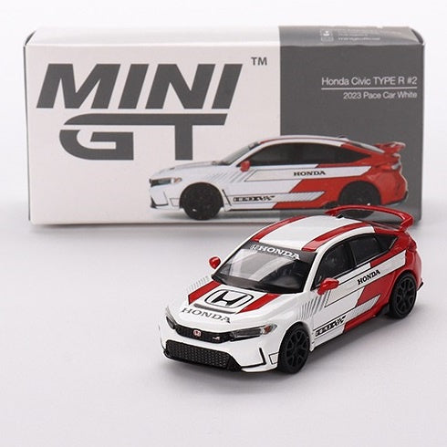 Mini GT 721 Honda Civic Type R #2 2023 Pace Car White/Red