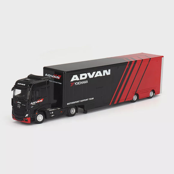 Mini GT 741 Mercedes Benz Actros with ADVAN Racing Transporter