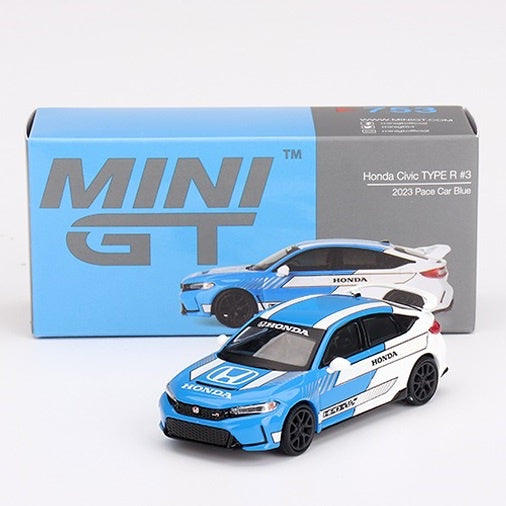 Mini GT 753 Honda Civic Type R #3 2023 Pace Car Blue