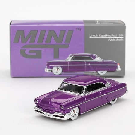 Mini GT 757 Lincoln Capri Hot Rod 1954 Purple Metallic