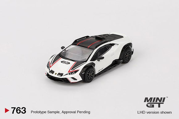 Mini GT 763 Lamborghini Huracan Sterrato - Bianco Asopo