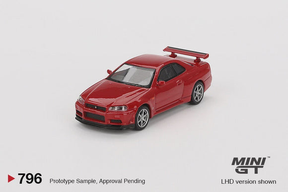 Mini GT 796 Nissan Skyline GT-R (R34) V-Spec Active Red