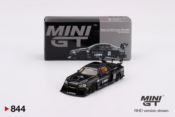 Mini GT 844 Nissan LB-ER34 Super Silhouette – SKYLINE Black