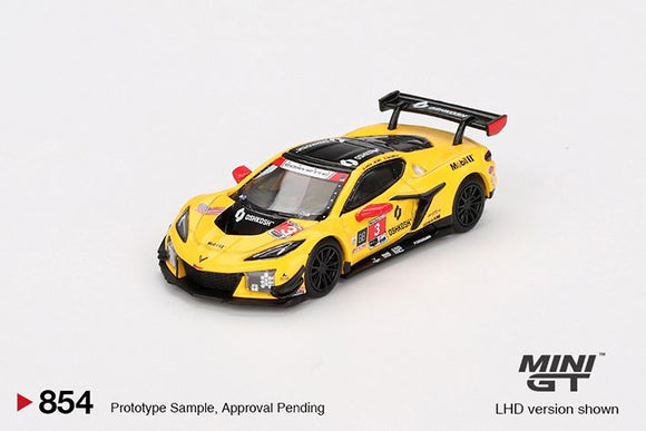 Mini GT 854 Chevrolet Corvette Z06 GT3.R #3 Corvette Racing by Pratt Miller M/sports 2024 IMSA Daytona 24 Hrs