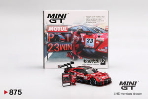 Mini GT 875 Nissan GT-R NISMO #23 'MOTUL AUTECH GT-R 2021' SUPER GT SERIES Suzuka Winner with Matsuda Figure