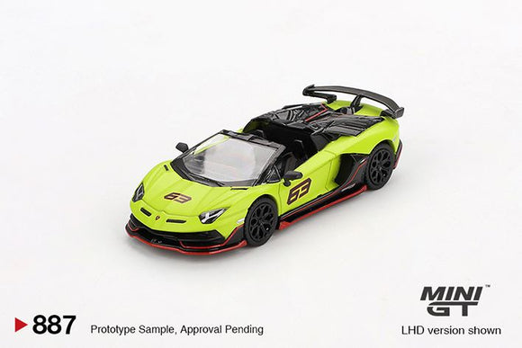 Mini GT 887 Lamborghini Aventador SVJ 63 Roadster Verde Shock