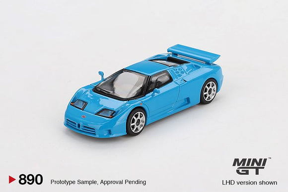 Mini GT 890 Bugatti EB110 Super Sport - Blu Bugatti