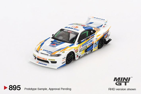 Mini GT 895 LB Super Silhouette Nissan S15 SILVIA #555 2023 Formula Drift Japan